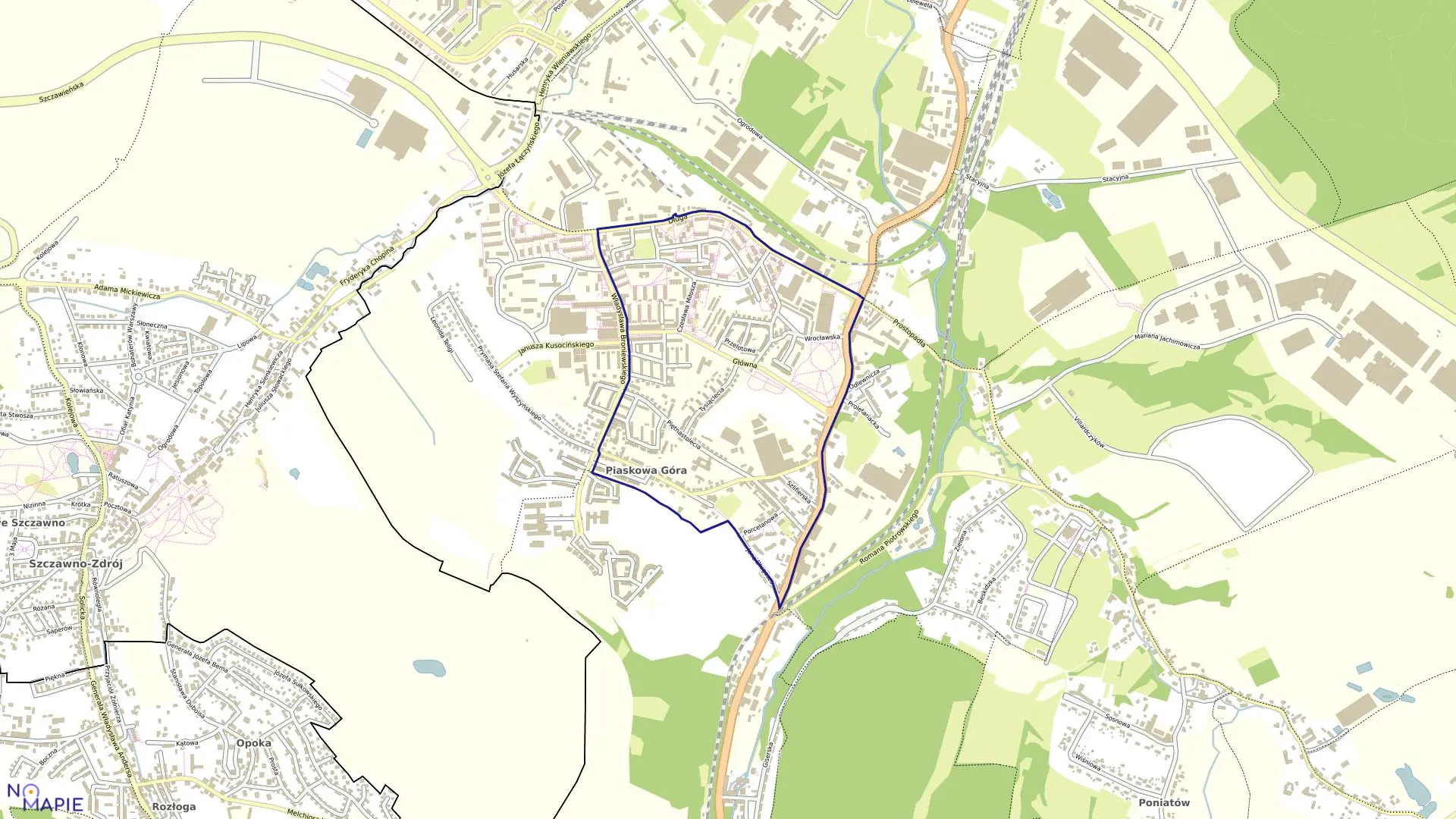 Mapa obrębu PIASKOWA GÓRA NR 6 w mieście Wałbrzych