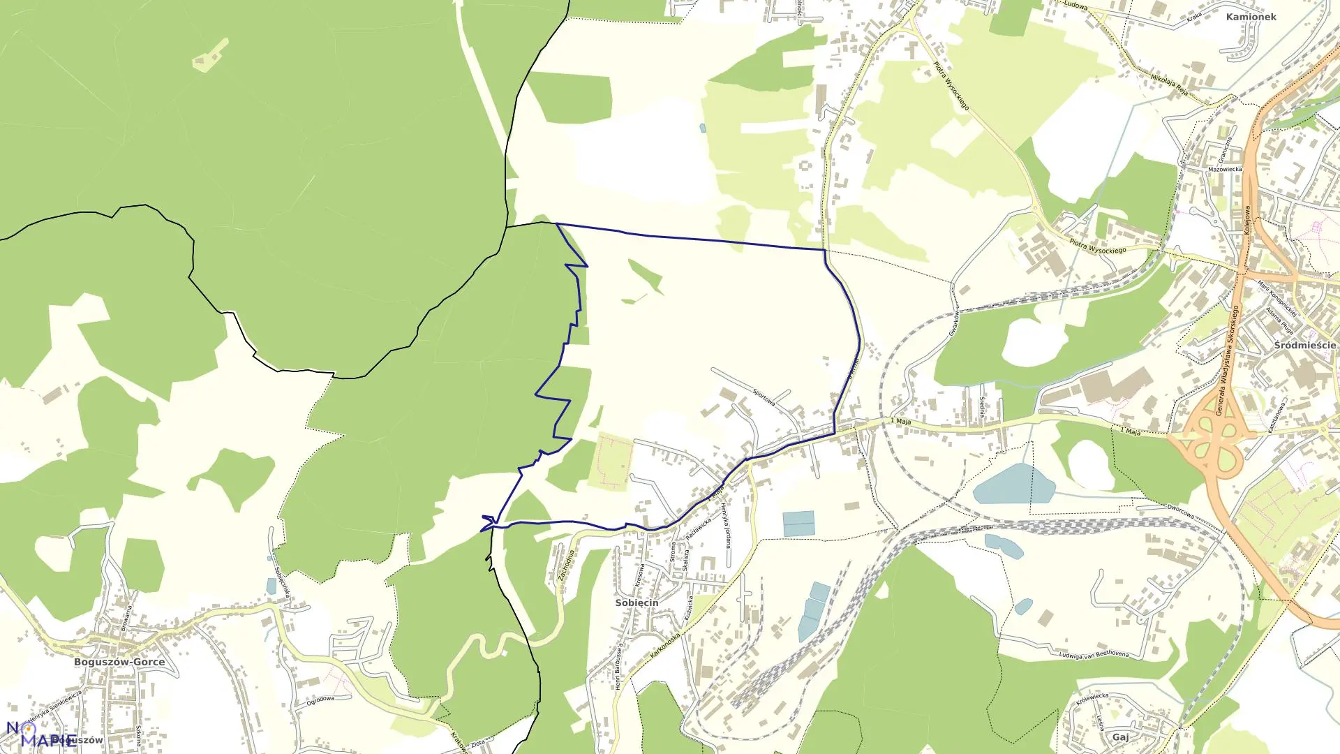 Mapa obrębu SOBIĘCIN NR 29 w mieście Wałbrzych