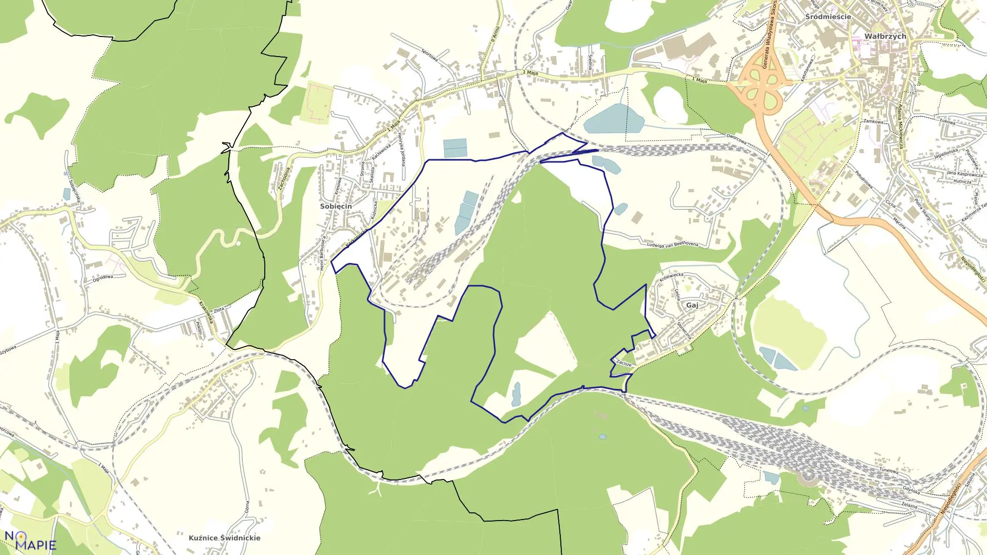 Mapa obrębu SOBIĘCIN NR 31 w mieście Wałbrzych