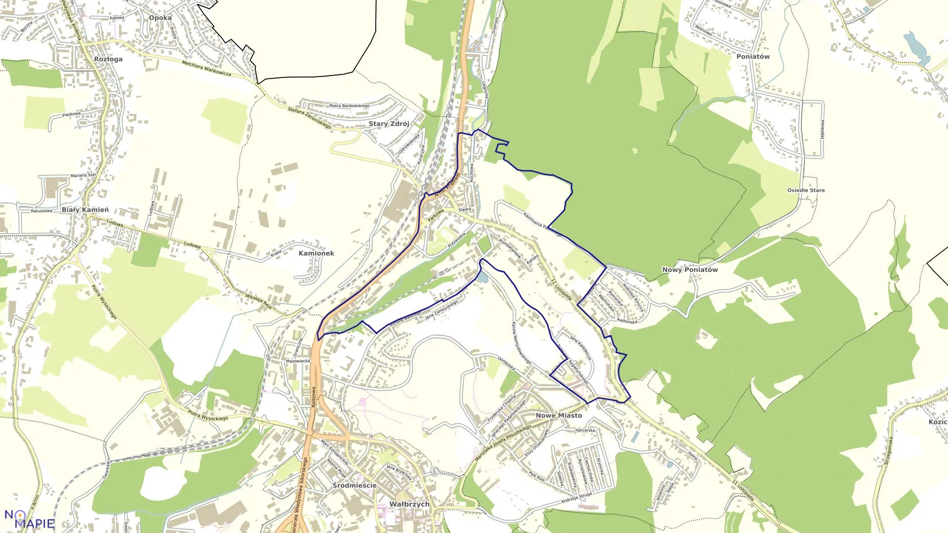 Mapa obrębu STARY ZDRÓJ NR 20 w mieście Wałbrzych