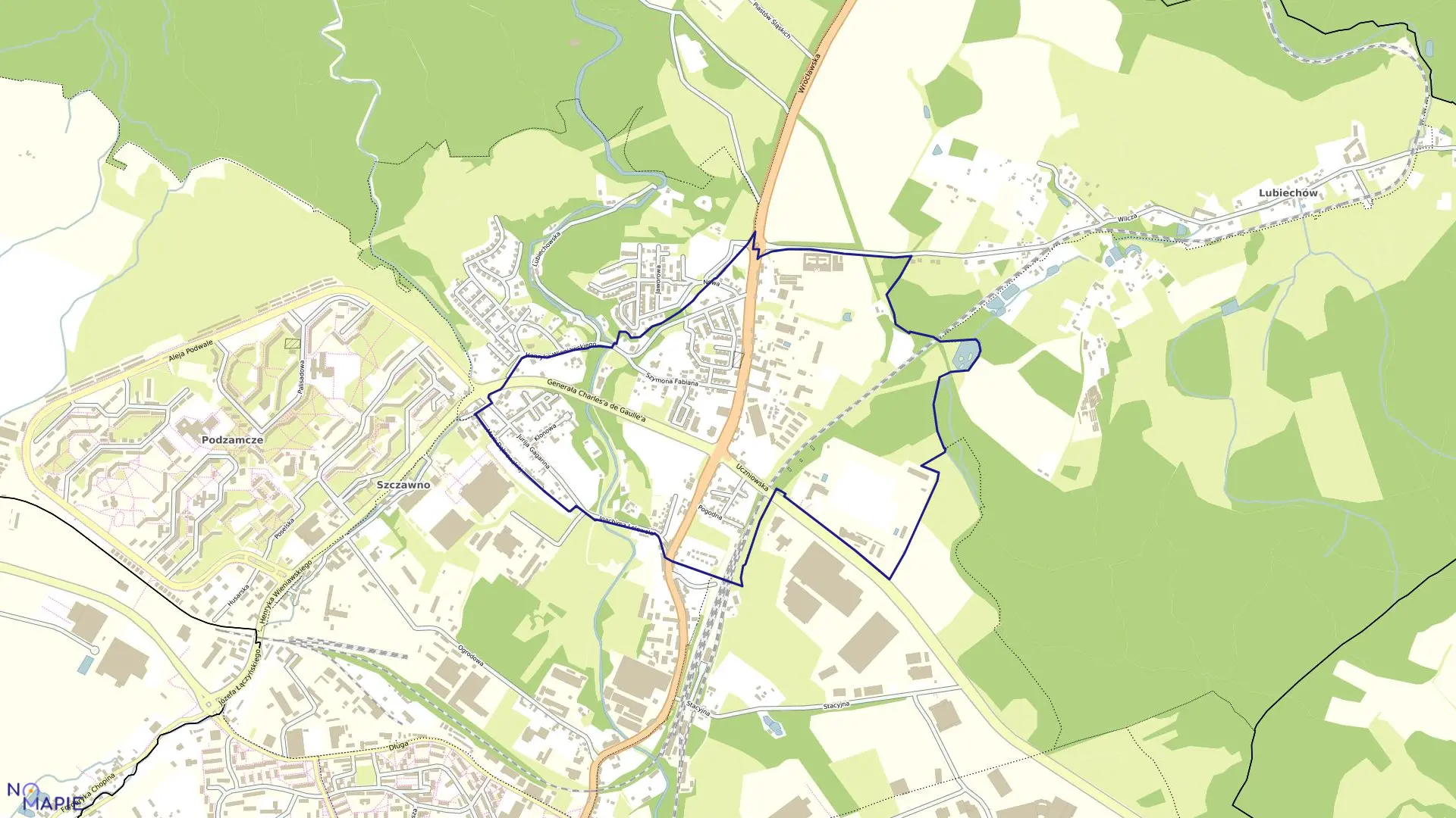 Mapa obrębu SZCZAWIENKO NR 2 w mieście Wałbrzych