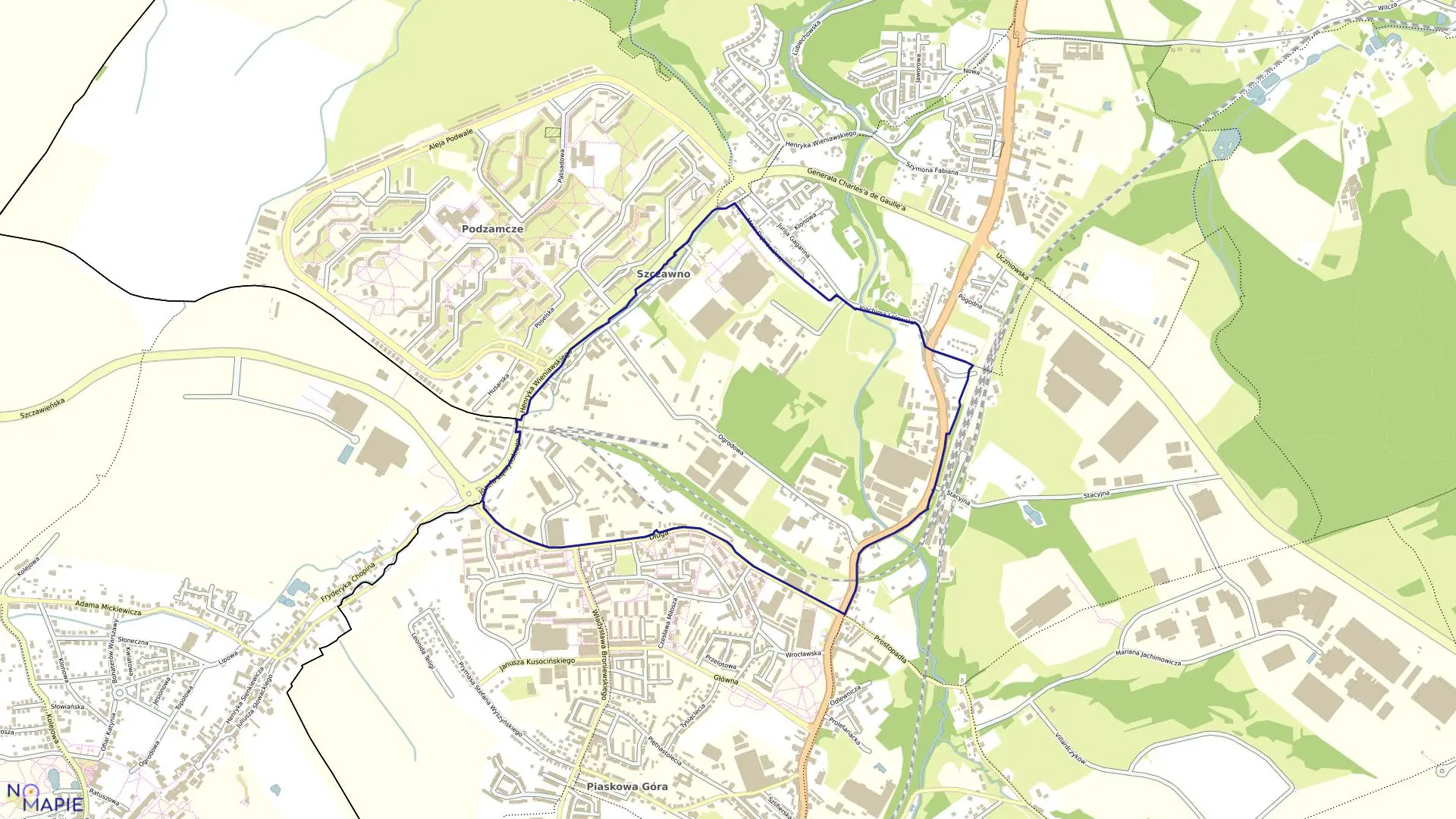 Mapa obrębu SZCZAWIENKO NR 4 w mieście Wałbrzych